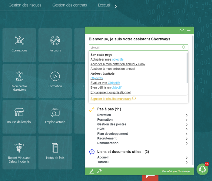 Barre de recherche - Objectifs (close-up)